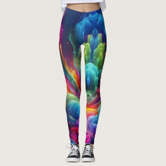 Flerfärgade baljväxter leggings