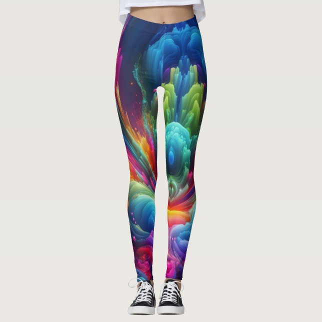 Flerfärgade baljväxter leggings (Framsida)
