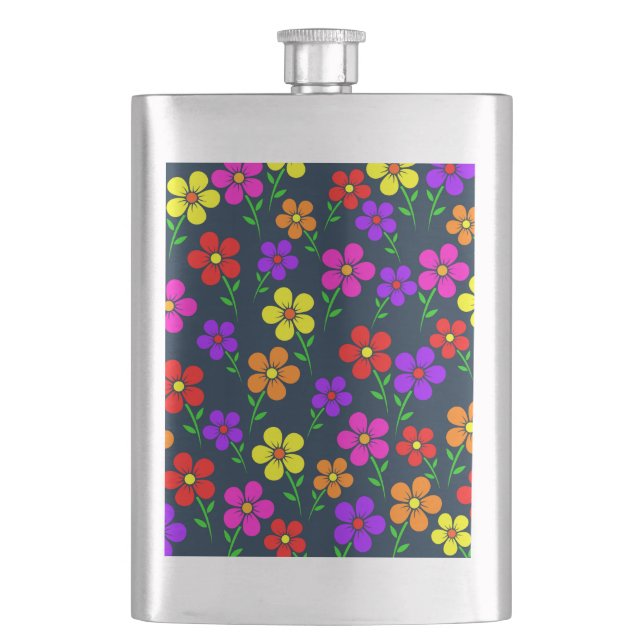 Flerfärgade blommor Blommönster Fickplunta (Framsidan)