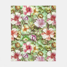 Flerfärgade blommor i Lila, Rosa, Gult