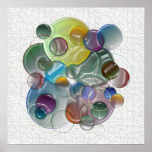 Flerfärgade cirkelformer med dimension poster