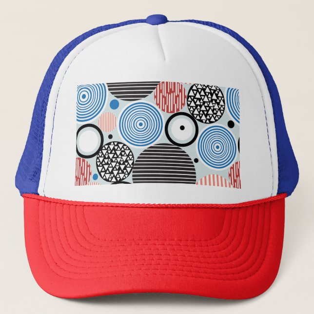 Flerfärgade cirklar, grafik mönster-design. keps (Framsida)