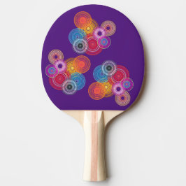 Flerfärgade cirklar pingisracket