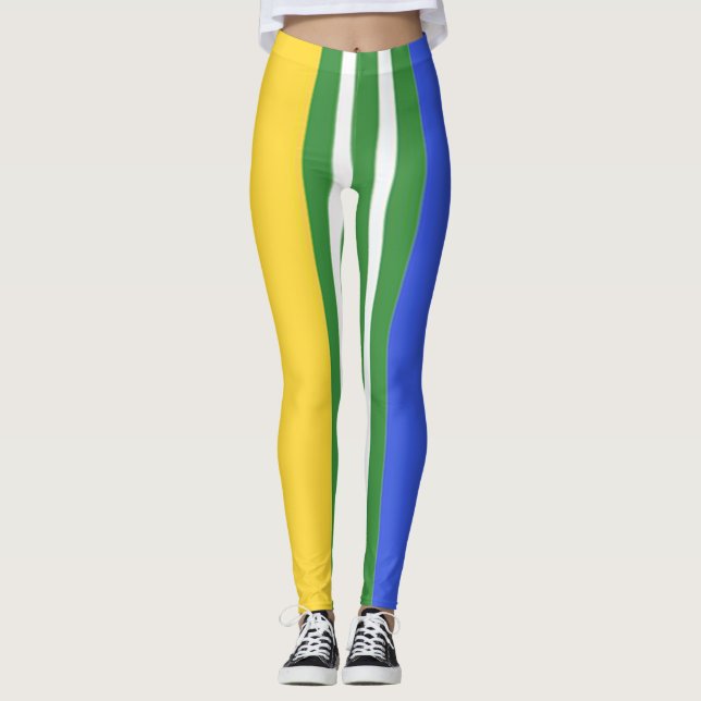 Flerfärgade färgämnen leggings (Framsida)