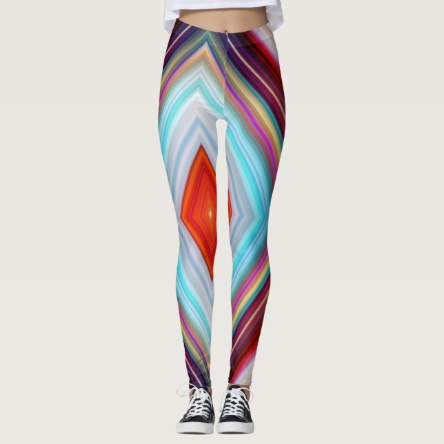 Flerfärgade färgämnen leggings (Framsida)