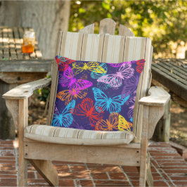 Flerfärgade Fjärilar Mönster Kudde