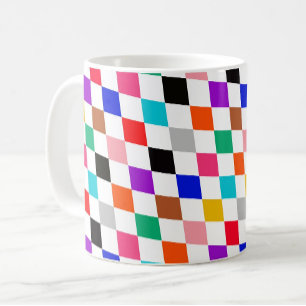 Flerfärgade Harlequin Diamonds Mönster-design Kaffemugg