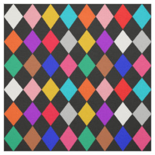 Flerfärgade Harlequin Diamonds Mönster-design Tyg