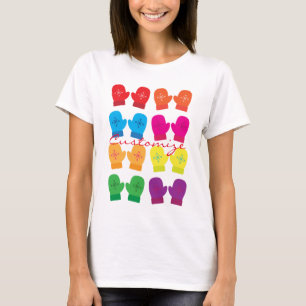 Flerfärgade kantfärgade mittens Thunder_Cove T Shirt