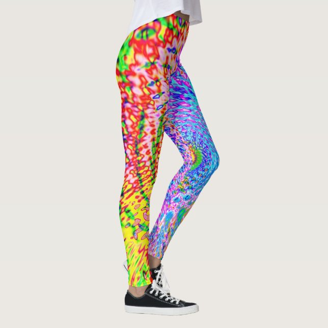 Flerfärgade konsthlaggningar leggings (Höger)