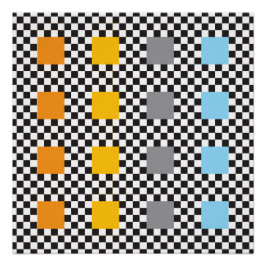 Flerfärgade kryssade Mönster och stora fyrkanter Perfect Poster