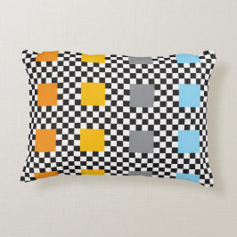 Flerfärgade kryssade Mönster och stora fyrkanter Prydnadskudde