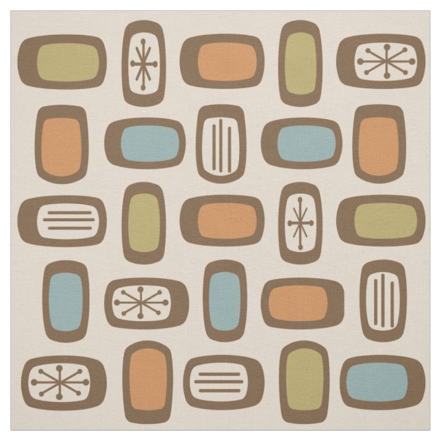 Flerfärgade, MCM-rundade rektanglar i mitten av år Tyg (Provkarta)