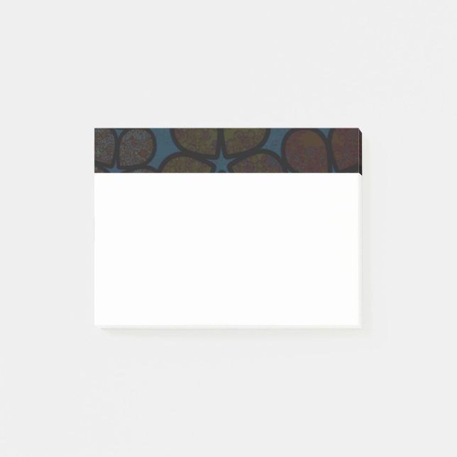 Flerfärgade Moderna Texturerade Blommiga Post-It-l Post-it Block (Framsida)