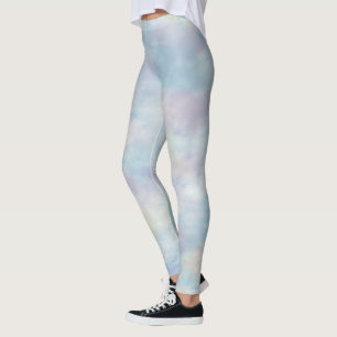 Flerfärgade Pastellmoln  Leggings