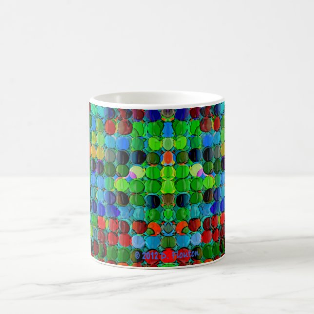 Flerfärgade plastbubblor kaffemugg (Center)