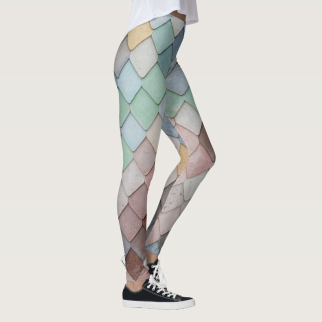 Flerfärgade plattor leggings (Höger)