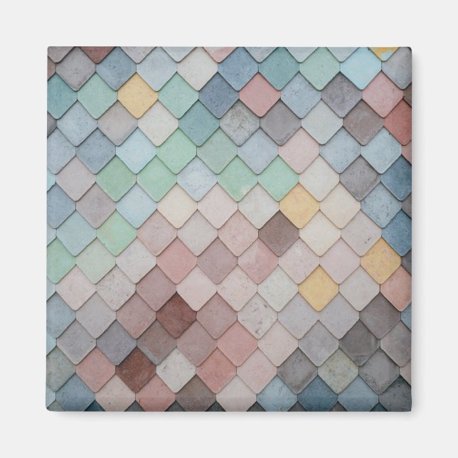 Flerfärgade plattor magnet (Framsidan)