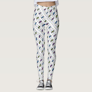 Flerfärgade punkter leggings