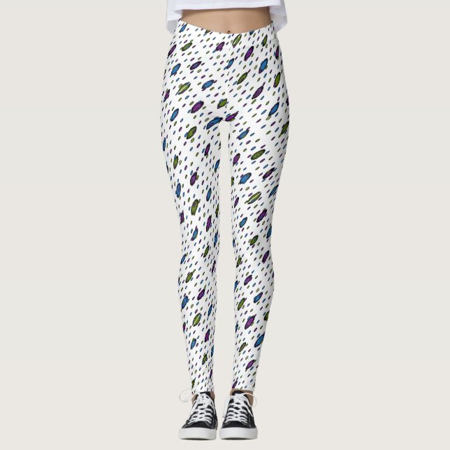 Flerfärgade punkter leggings (Framsida)