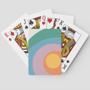 Flerfärgade stil-cirklar casinokort