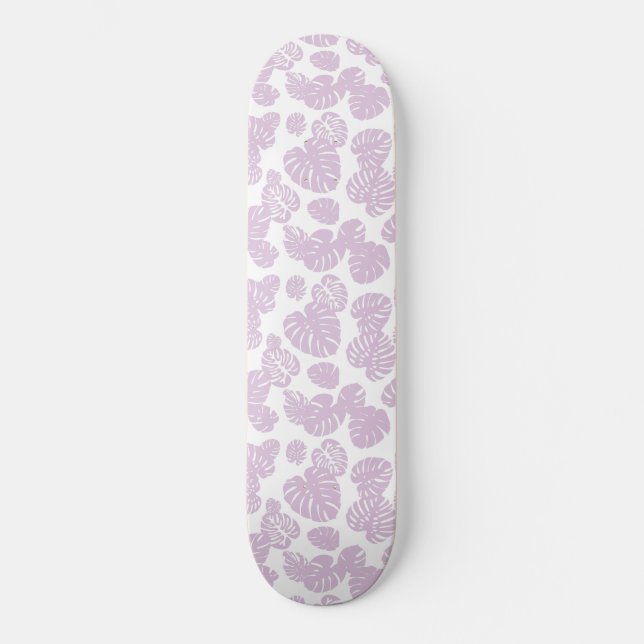 Flerfärgade tropiska blad 10 mini skateboard bräda 18,5 cm (Framsida)
