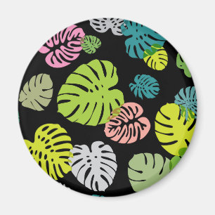 Flerfärgade tropiska blad 2 magnet
