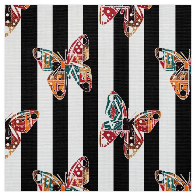 Flerfärgaders fjäril tyg (Provkarta)