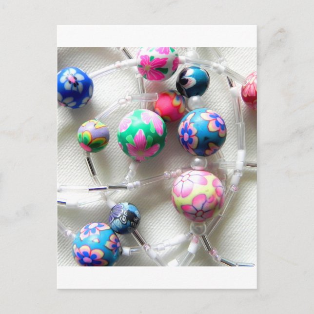 flerfärgat bestrykat halsband vykort (Framsida)