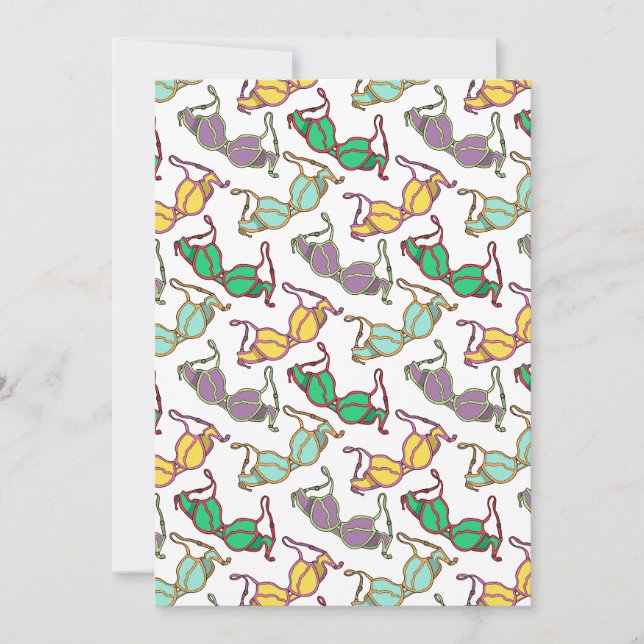 Flerfärgat Bra Mönster Inbjudningar (Framsida)