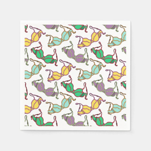 Flerfärgat Bra Mönster Pappersservett (Framsidan)