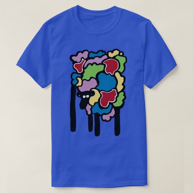 Flerfärgat får t shirt (Design framsida)