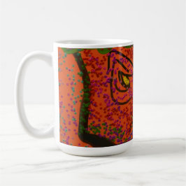 Flerfärgat fiskmönster kaffemugg