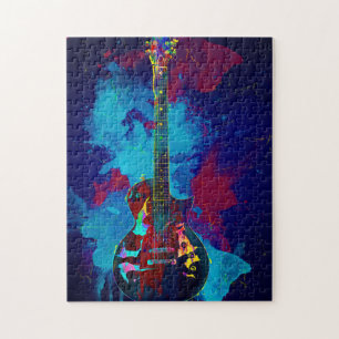 Flerfärgat gitarr pussel
