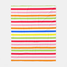 Flerfärgat kandy Rand Fleecefilt