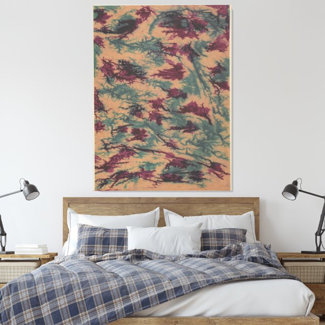 Flerfärgat kräppapper canvastryck (Insitu (sovrum))