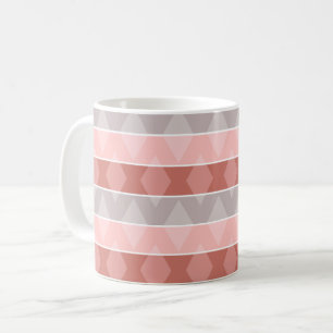 Flerfärgat randigt geometriskt retro-mönster kaffemugg