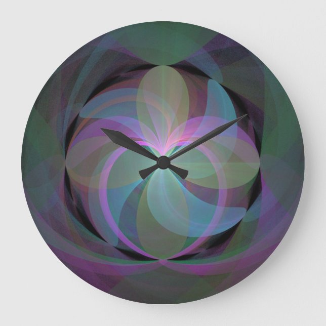 Flerfärgat rektangulärt Fläkt Stor Klocka (Framsida)