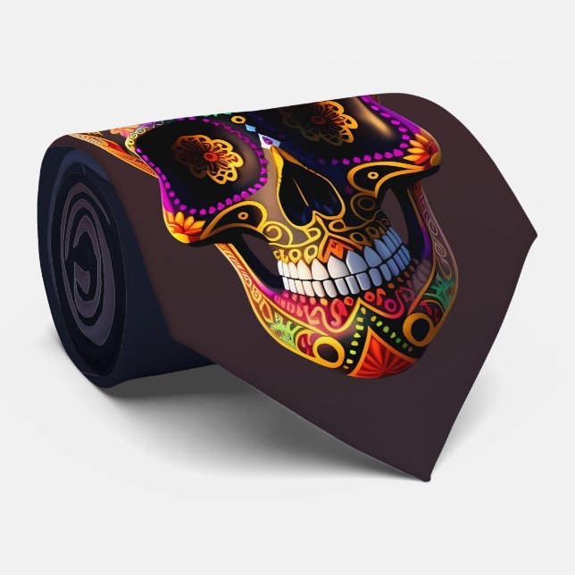 Flerfärgat socker Skull Día de los Muertos Slips (Rullad)
