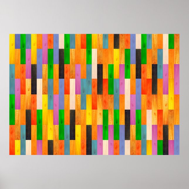 Flerfärgat struktur. Parquet från träträ m Poster (Framsidan)