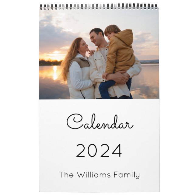 Flerfoto-kalender i modern familj kalender (Omslag)