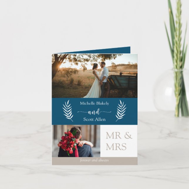 Flerfoto-landssid-bröllop-inbjudan Inbjudan (Framsida)