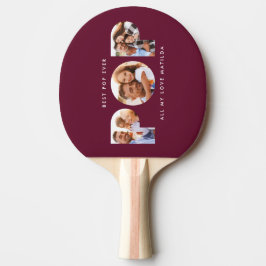 Flerfoto, modern typografi, burgundi pingisracket