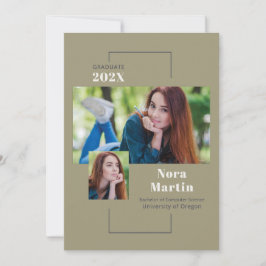 Flerfoto Sage för akademisk gradering Inbjudningar