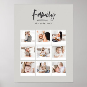 flerfotofotoavtryck för familj poster