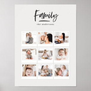 flerfotofotoavtryck för familj poster