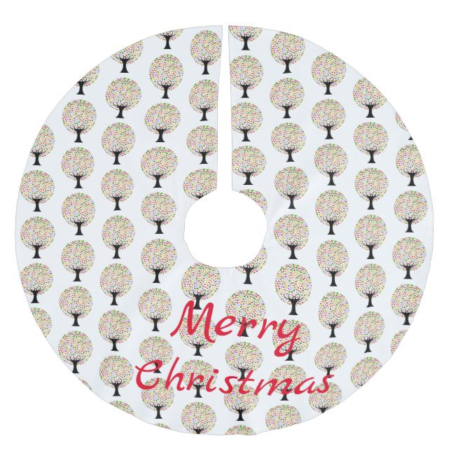 Flerfruktig träd Thunder_Cove Julgransmatta Borstad Polyester (Framsidan)