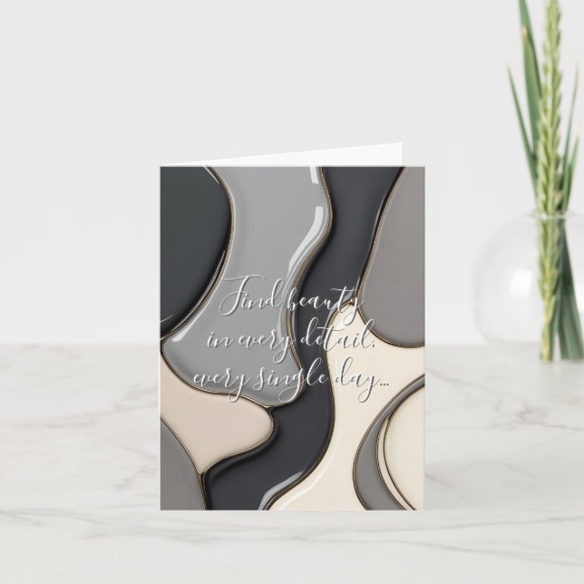 Flerfunktionskort i snyggt grafik anteckningskort (Framsida)