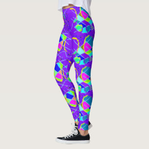 Flermönster om blått lila leggings