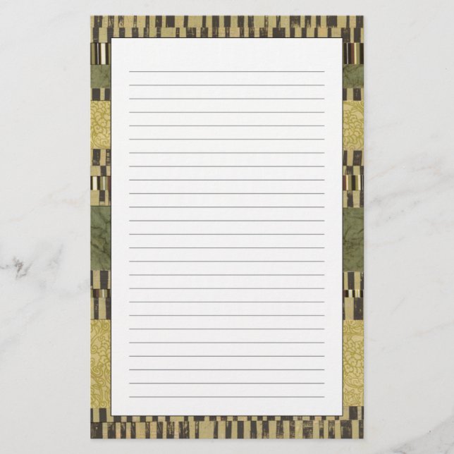 Flermönstrad panelfärg brevpapper (Framsida)